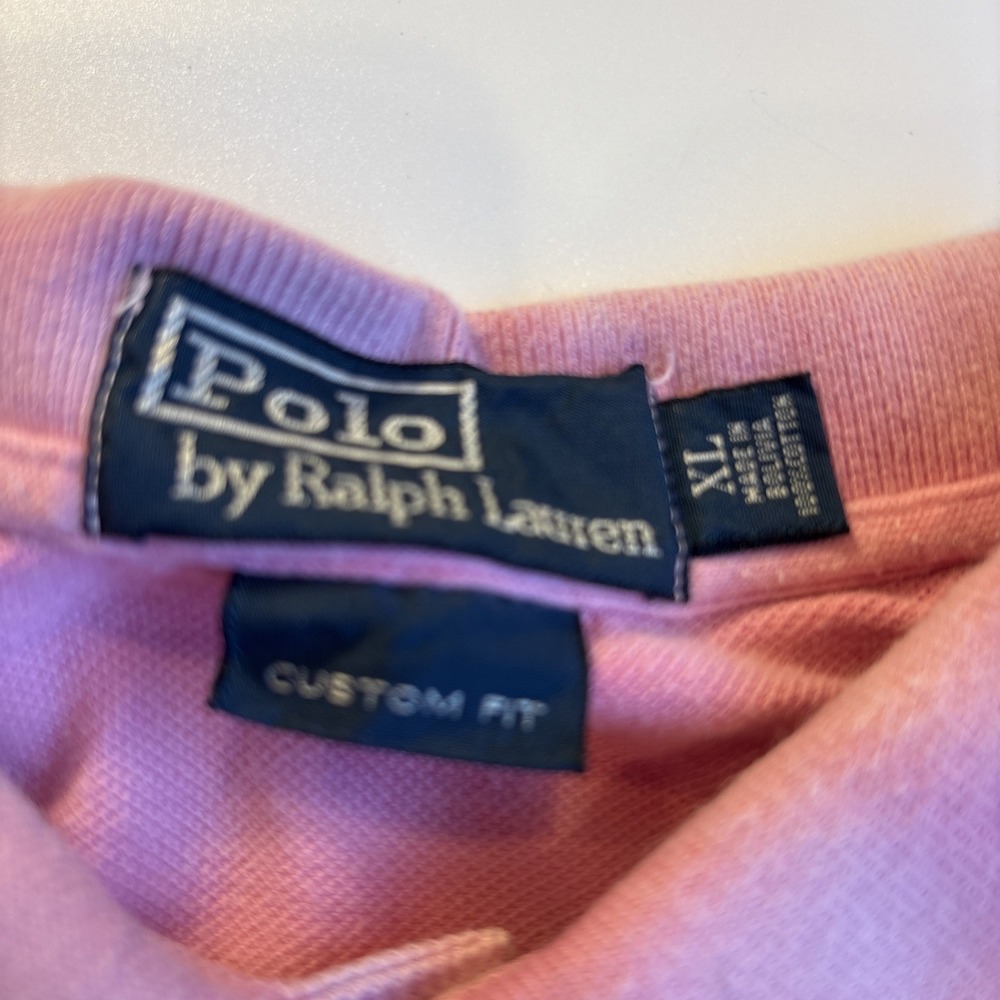 POLO RALPH LAUREN Rainbow Tie Dye Custom Fit Mesh Polo‎ Shirt Men's XL - Picture 2 of 4